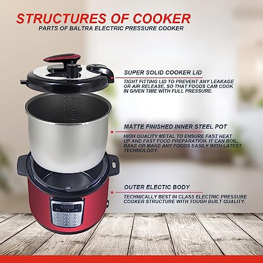 BALTRA SWIFT Electric Multi purpose Cooking Pot Pressure Cooker 2.2 Ltr (700 Watt) BALTRA SWIFT Electric Multi purpose Cooking Pot Pressure Cooker 2.2 Ltr (700 Watt)